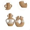 2Pcs Pottery Vase for Flowers Desktop Art Home Flower Arrangement Planter Living Room