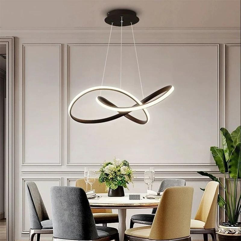 Modern LED Pendant Light 50/60CM Line For Living Room Dining Table Kitchen Furniture Interior Decorative Lighting Fixtures