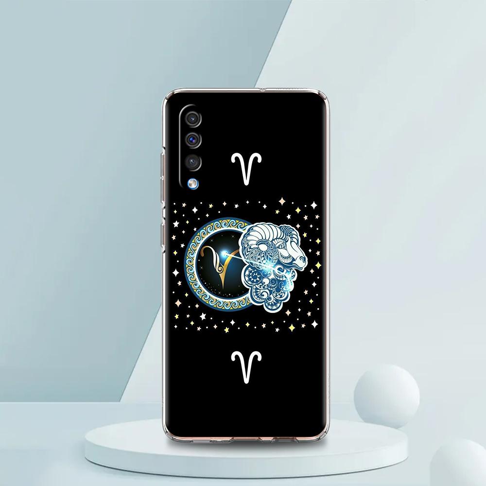 Constellation Virgo Aries Transparent Phone Case for Samsung Galaxy A16 A14 A12 A22 A24 A42 A02 A03S A06 A50 A20 A30 A40 Cover