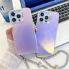 Summer Electroplating Laser for Apple 16E Phone Case for IPhone 15promax with Pearl Bracelet Colorful Case