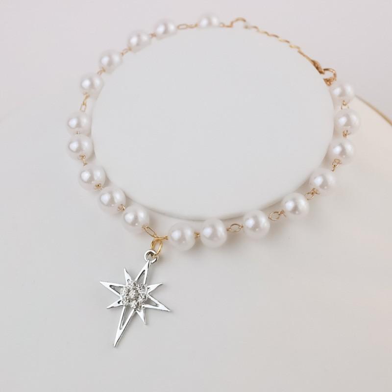Pet Collar Cats Dogs Bell Pearl Necklace Star Snowflake Rhinestone Charm Small Medium Large Pets