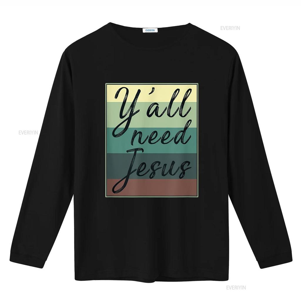 Ihr Alle Braucht Jesus T-Shirt vintage gewaschen leicht lässig bequem stilvoll Mode Designer Kleidung atmungsaktiv Grafik Mann