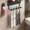 Selfadhesive 4 Slot Toothbrush Rack With Strong Adhesive Wall Mounted Bathroom Storage For Toothpaste And Accessories 2X