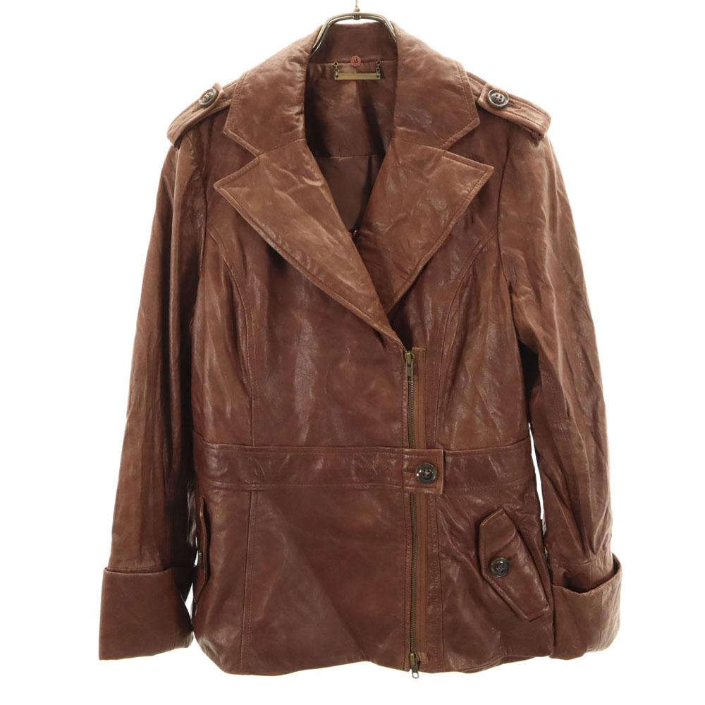 

DIANE VON FURSTENBERG 90s Old leather jacket 14 Brown Women Used