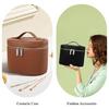 Leather Makeup Bag Portable Cosmetic Bag Handbag for Women Waterproof Makeup Pouch Portable Travel Toiletry Bag Gifts