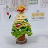 Finished Crochet Christmas Tree Decor Handmade Artificial Knitted Tabletop Ornament  Holidays