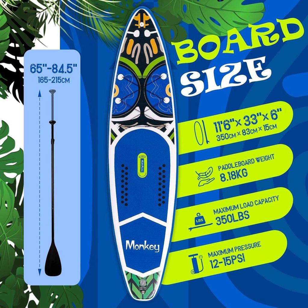 FunWater 320/350cm SUP – para 2 o familia, equipo completo, doble PVC, tabla de paddle surf hinchable apta para principiantes – SUPFR02E