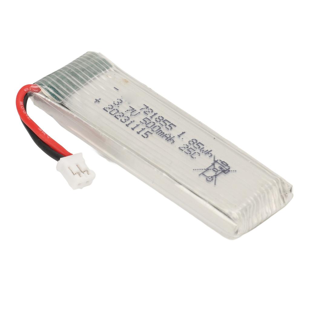3,7V 500mAh Lithium-Batterie 25C Hohe Vergrößerung 721855 Lipo-Batterie mit PH2.0-Stecker für UDI U818A Flugzeug H37 Flugzeugmodell