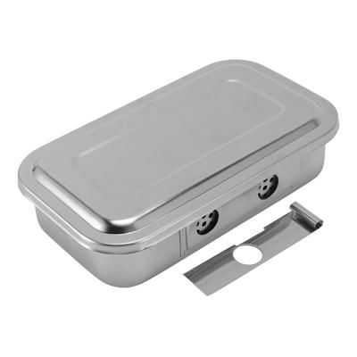 Stainless Steel Medical Disinfecting Tray with Lid Versatile Instrument Storage Box Dustproof Medical Tool Organizer for Clinic Hospital