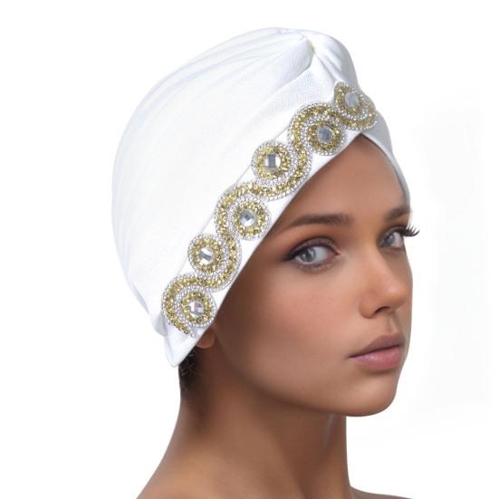 Women Headscarf Elastic Head Circumference Twisted Design Turban Hat