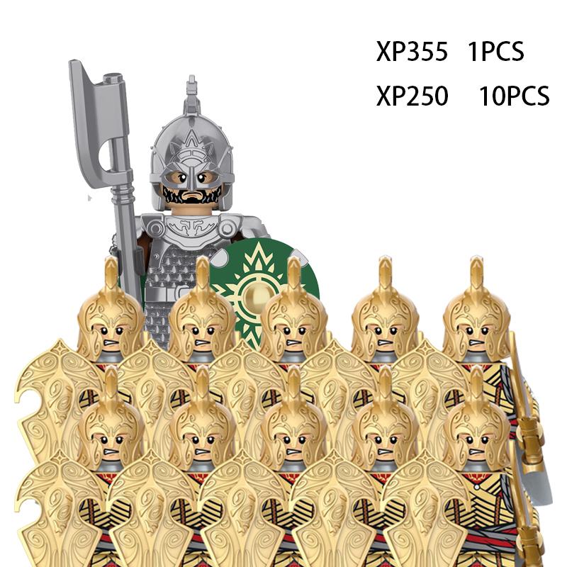 Soldados Élficos Medievais de Rohan Guarda Exército lotr Figuras de Ação Mini Blocos Boneca Montar Blocos de Construção MOC DIY Brinquedos para presentes de criança
