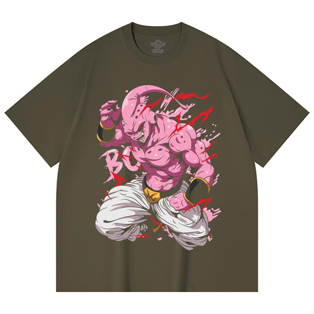 230 Gsm 100% Cotton Dragon Ball V13 Majin Buu Print Unisex Heavy Cotton T Shirt
