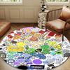 Colorful Dream Island Collage Round Rug for Livingroom,Bedroom, Palyroom, Chair Rug, Area rug, Circle Carpet, Large Size Fan Christmas gift