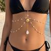 Pearl Starfish Body Chain Zinc Zinc Alloy Boho Chest Chain Vintage Waist Chains  Club