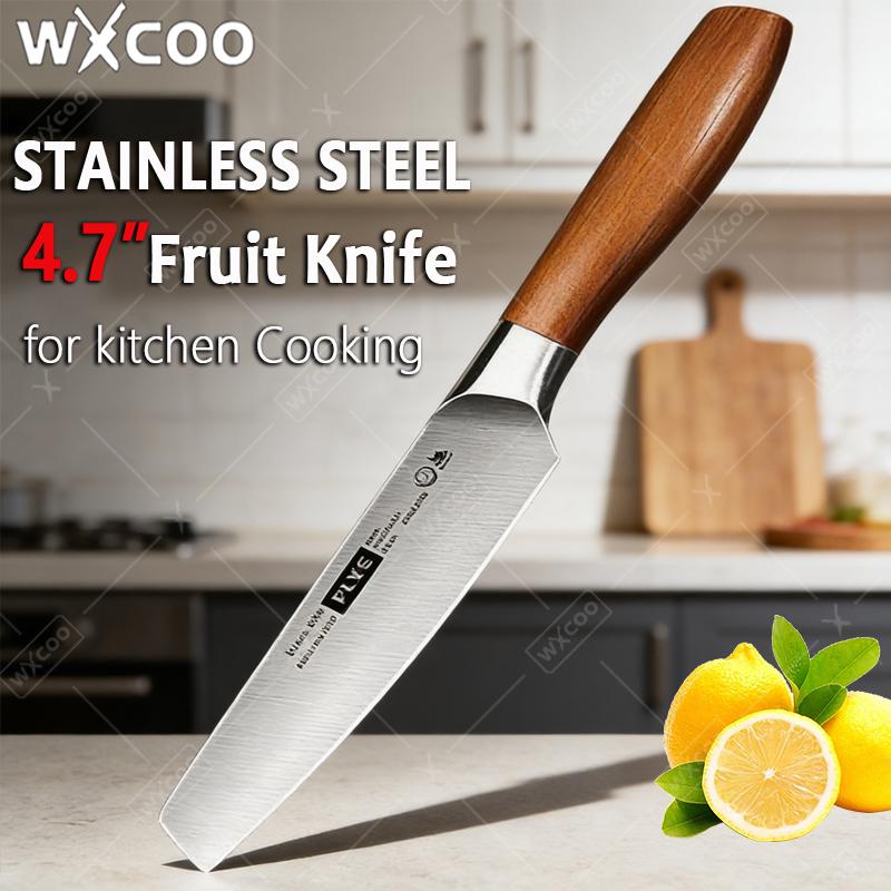 WXCOO Stainless Steel Fruit Slicing Knife For Household Chef Knife 4.7" Ultra Sharp Kitchen Fruit Knife Kitchen Accessories