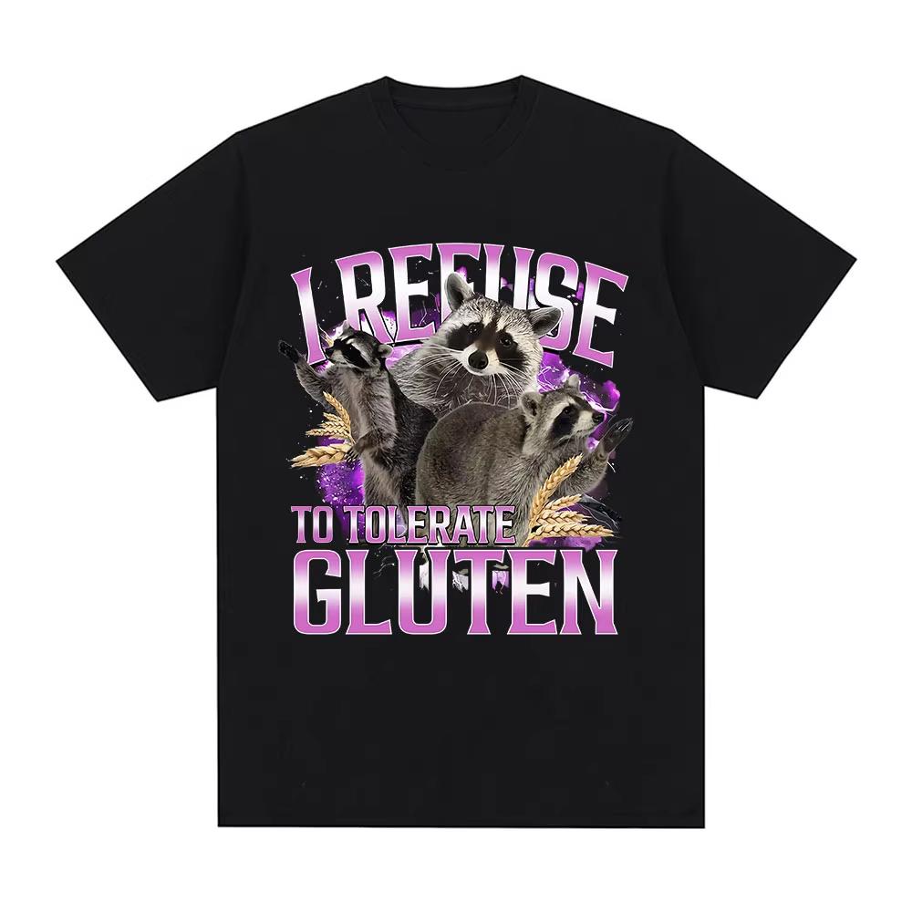 Funny Raccoon Refuse Gluten T-shirt