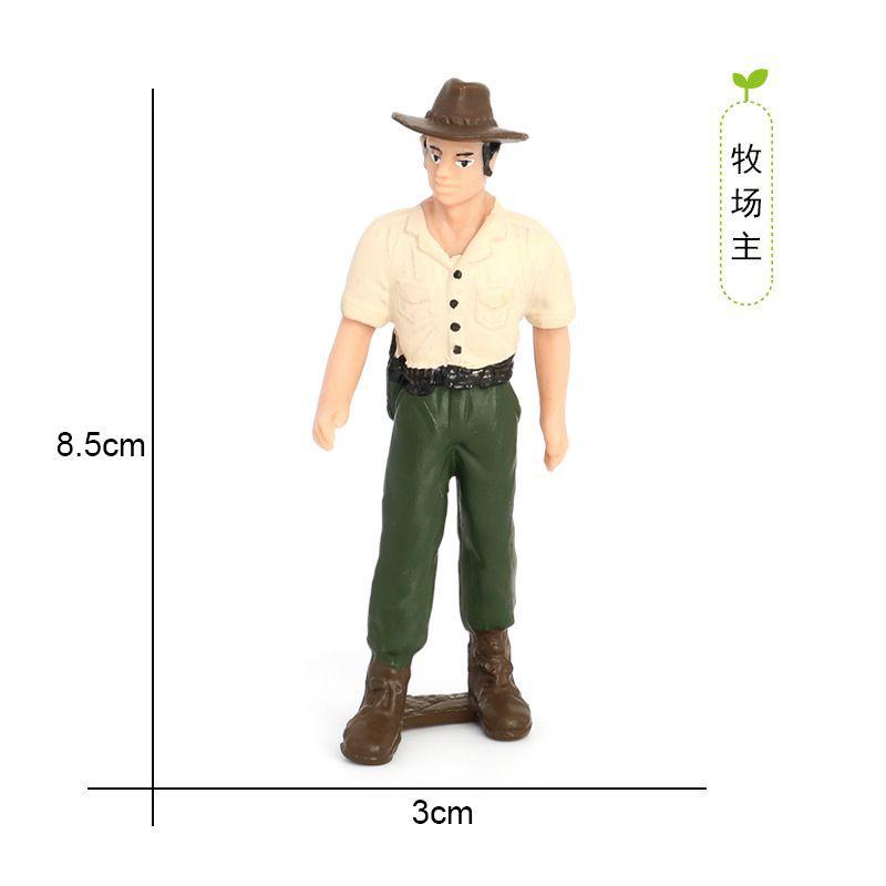 Realistic Farming Figurine Set Farmer Models Farm Wife Shepherd Worker Miniature Sand Table Dolls Home Decorations