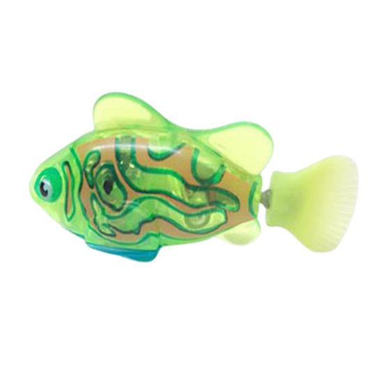 Electric Swimming Fish Toy with Realistic Motion & Sound Waterproof LED Light Fish Interactive Pool Toy for Pet Cat Play