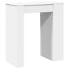 Vidaxl Stolik Barowy Z Półkami, Biały, 95X47X103,5 Cm