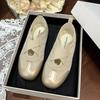 Brand Designer Women's Ballet Flats Round Toe Soft Sole Lightweight Satin 2026 Spring Sweet Dancing Shoes for Ladies