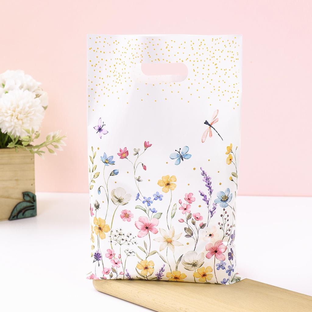 10pcs Handbag Candy Bags Wildflower Spring Birthday Party Gift Packing Bag 1st Birthday Baby Shower Girl Party Supplies