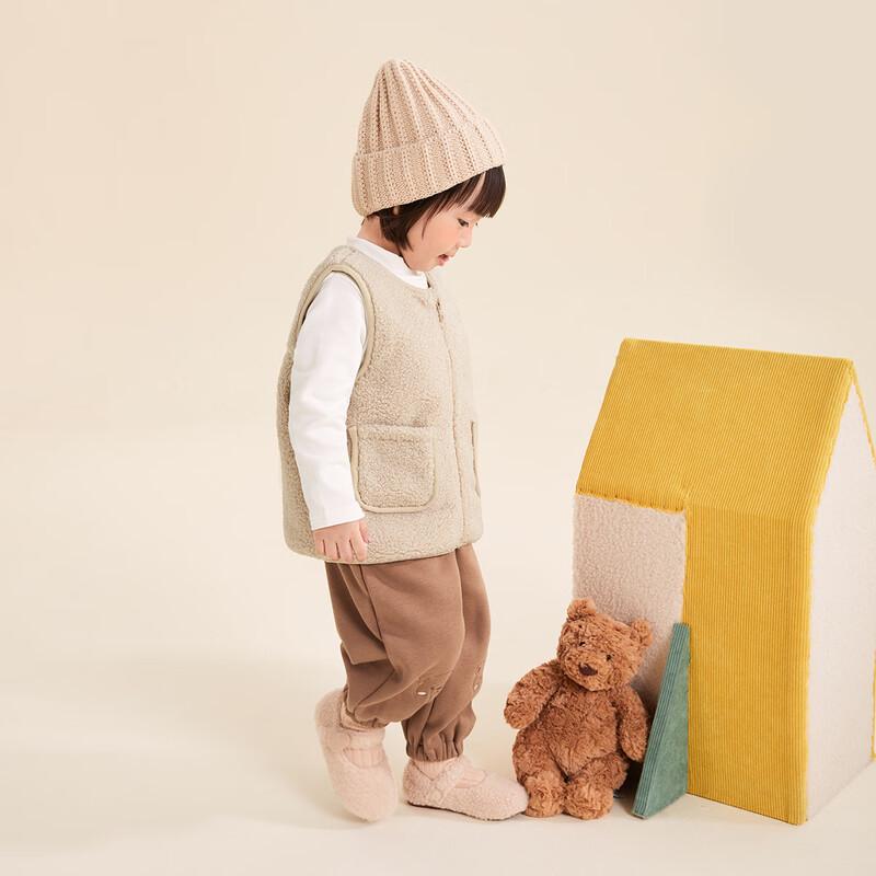 JELLYBABY Kids' Crystal Teddy Fleece Winter Vest