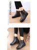 Women's Winter Cotton Flat Heel Short Boots - Non-Slip, Warm, Large Sizes 41-42 for Middle-aged & Elderly