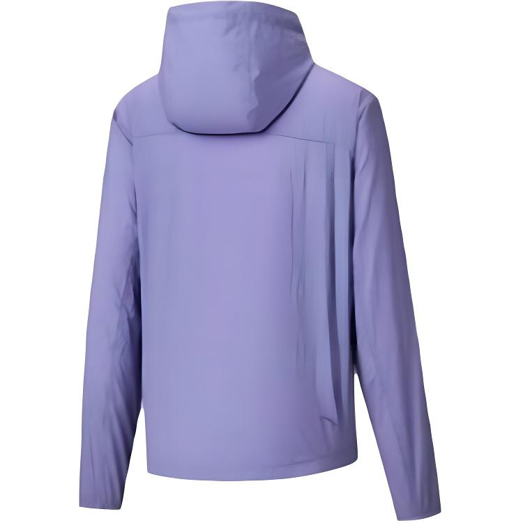 Anta Outdoor Series Sports Leisure Loose Simple Solid Color Hooded Breathable UV Protection Sunscreen Jacket Women Jackets Twilight-Purple 962526604-4