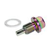 M12*1.25MM Magnetic Oil Drain Plug/Oil Sump drain plug Red Blue Black Gold Purple Silvery Green Gray Oil Drain Plugs 3