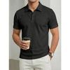 Men Textured Jacquard Short Sleeve Polo Shirt