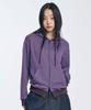 Felpa con cappuccio e zip in maglia a righe Slow Record House_Viola