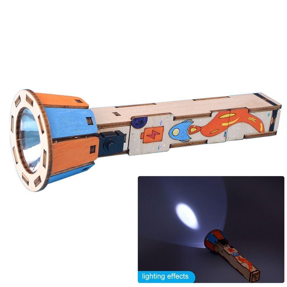 Hands-On Assembly DIY Flashlight Physics Science Hand-Assembled Flashlight  Kids Science