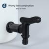 Plastic Water Butt Tap with Brass Nut 3/4" Thread Water Butt Tap for Storage Tanks Rain Water Collection Barrels Accessory