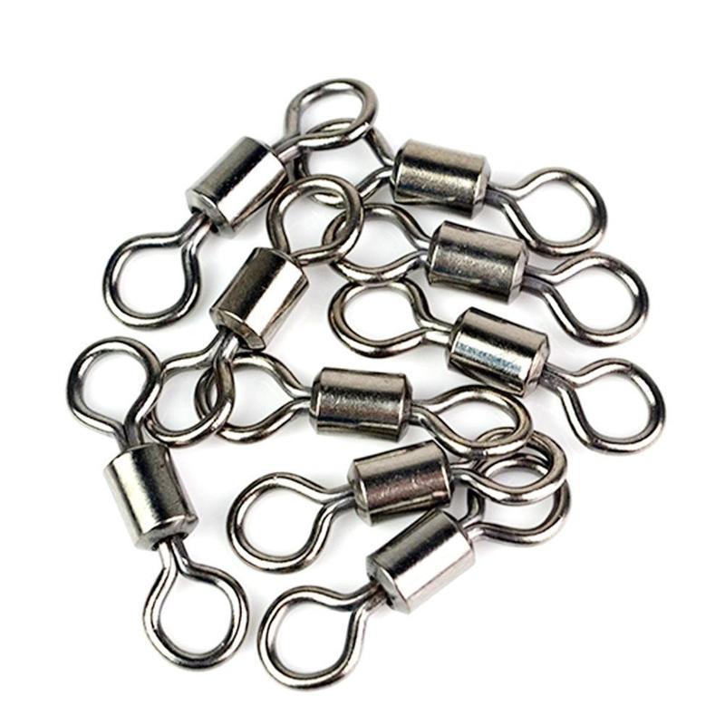 100Pcs Fishing Barrel Bearing Swivel Stainless Steel Solid Ring Connector useful 100Pcs Fishing Barrel Bearing Swivel Stainless Steel Solid Ring Connector useful