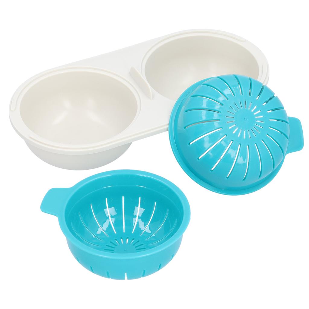 Eierkocher für die Mikrowelle, Lebensmittelqualität, Doppeltasse, Eierkocher, Kochgeschirr, Küchenutensilien