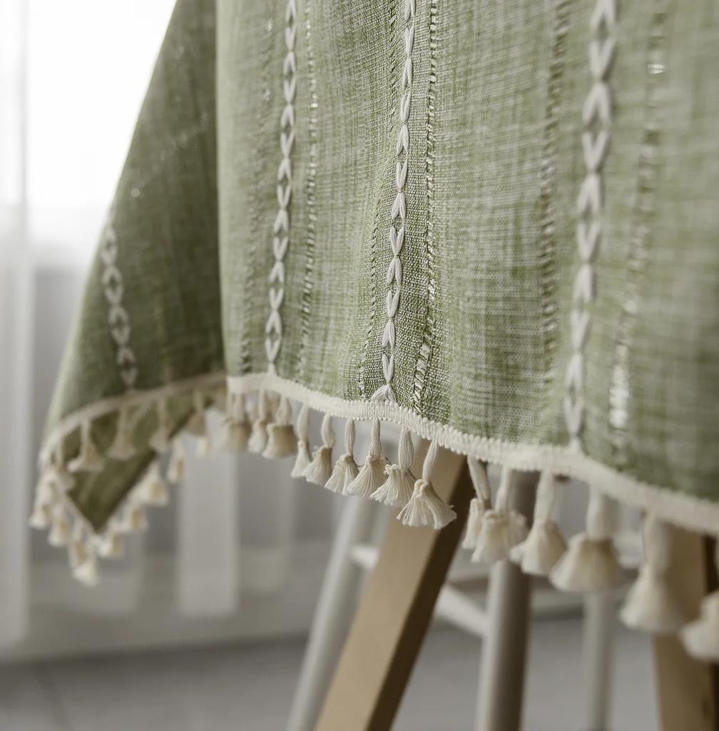 Rectangle Dust-Proof Table Cover,Hollow-Carved Jacquard Weave Tablecloth,For Home Kitchen Dinner Home Party Tabletop Decoration