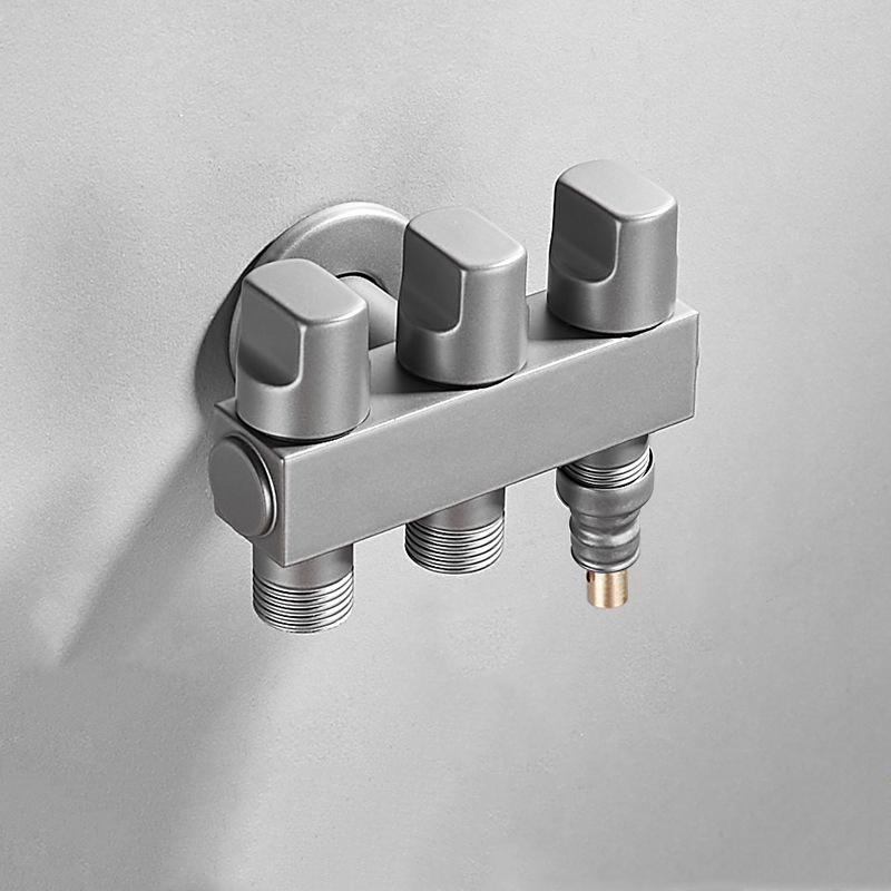 1PC Bibcock One In Three Outlet Angle Valve Brass 3-Way/4-Way Water Heater Toilet Multi-Function Faucet Thread G1/2'