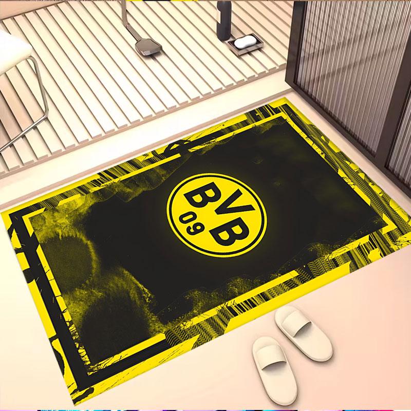 Borussia Dortmund Print Rug, Washable Floor Carpet, For Entryway Dorm Laundry Room Office Study, Home Decor Birthday Christmas Gift