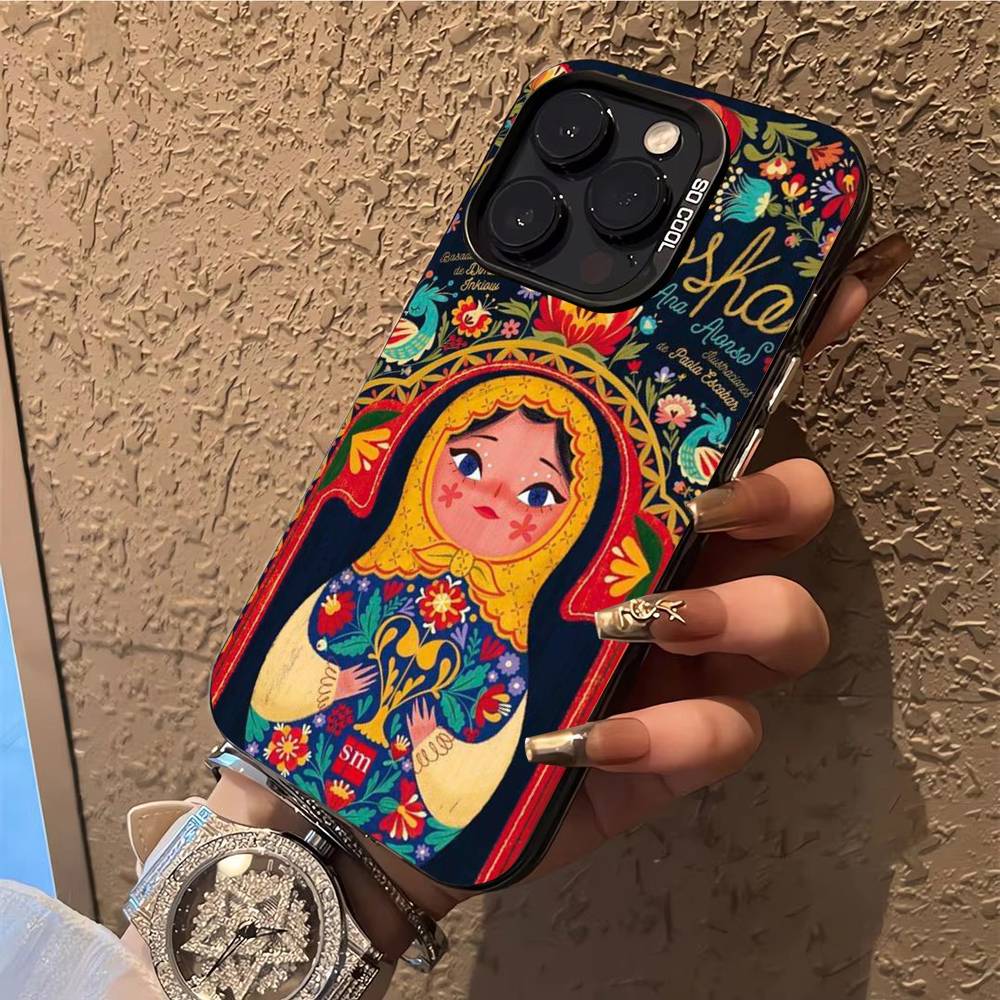 

Russian Nesting Doll Cartoon Phone Case Phone Case For iPhone 14 16 15 11 12 13 Pro Max Mini Plus Shockproof Cover iPhone13PRO