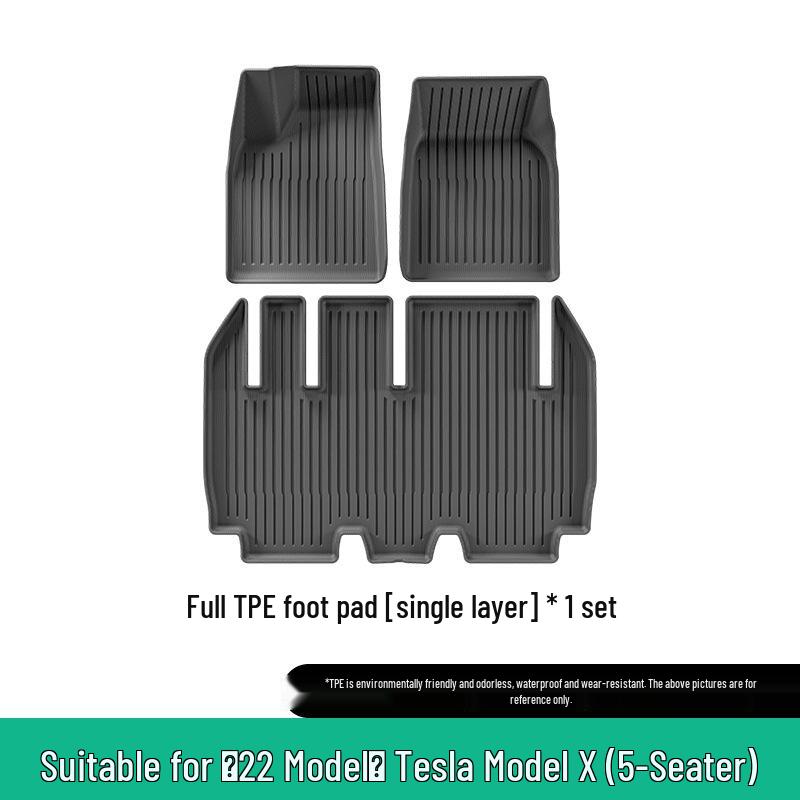 2022 Tesla Model X TPE Car Mats: Full Environmental Protection for Trunk and Backrest