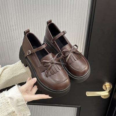 Mary Jane Small Leather Shoes Women's Retro British Style Comfortable Versatile Sweet Cool Japanese Single Shoes Spring and Summer New Models