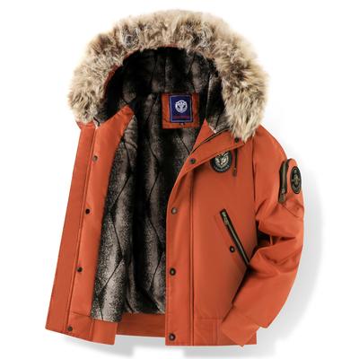 Winter Jacket for Men Windproof Thick Parka Coat Warm Cargo Military Jackets With Faux Fur Lined Men's Multiple Pockets Work Hooded Thermal Outerwear