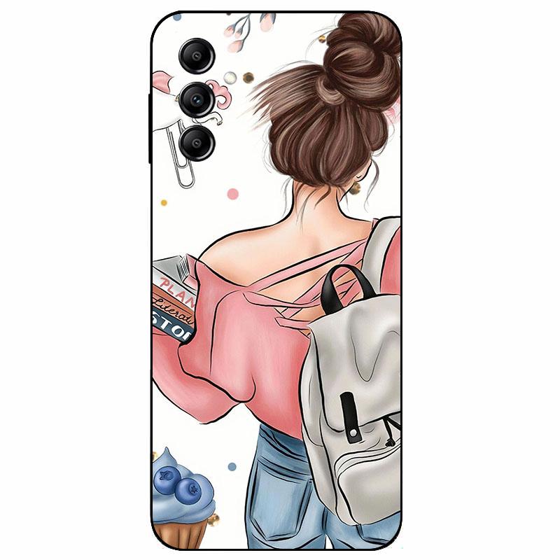 For Samsung A14 4G A 14 M14 5G Case Painted TPU Soft Silicone Black Funda for Samsung Galaxy A14 A145F Bumper GalaxyA14 M 14 Bag