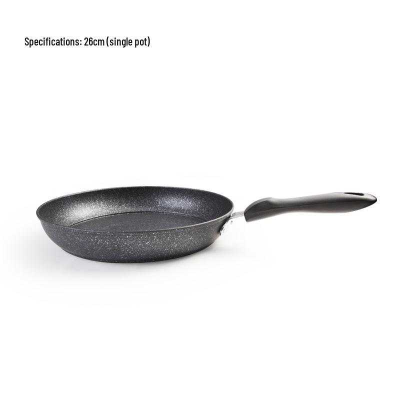 Smokeless Non-Stick Medical Stone Frying Pan with Composite Bottom for Eggs and Steaks