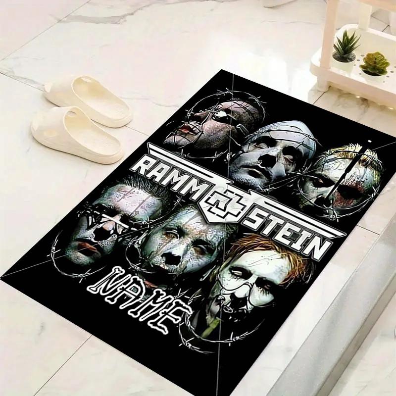 Custom 1Pc Rammstein Metal Music Band Rug Office Carpet Indoor Outdoor Entrance Doormat Nonslip Soft And Comfortable Living Room D2915232