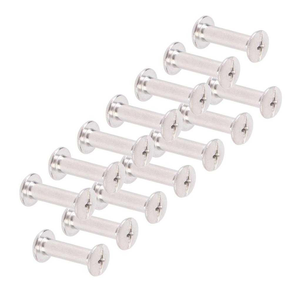 100 Sets Rivet and Screw Stainless Steel M2.5 Flat Round Head Rivet Stud Fastener Set for Leather Crafts Decoration