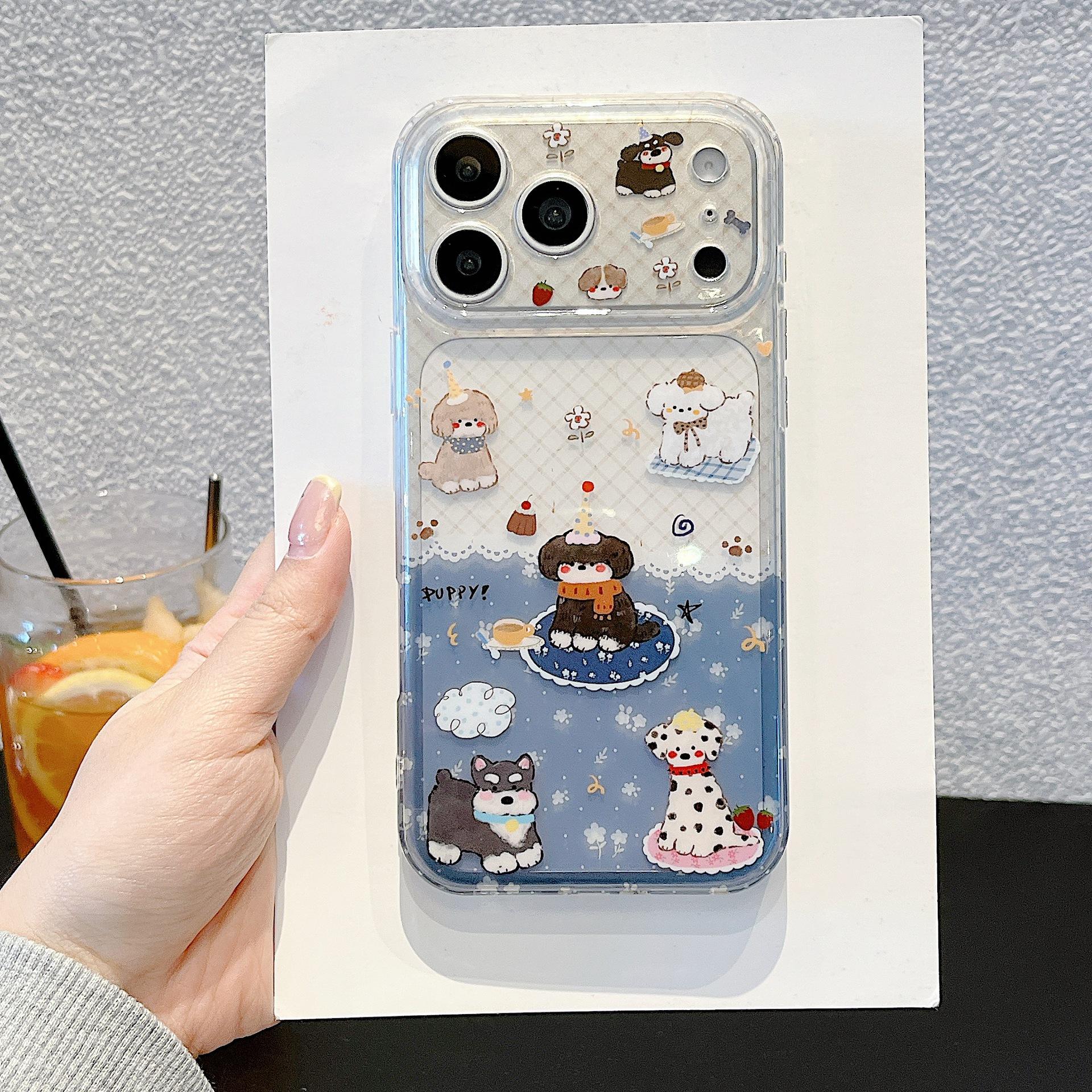 

Double-sided imd cute cartoon dog for iPhone17proamx mobile phone case Apple 16 protective case anti-drop iPhone 17 PROMAX