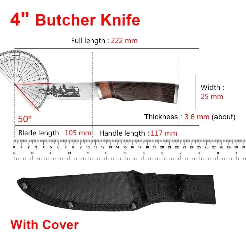 

Кухонный нож Обвалочный нож Нож мясника Деревянная ручка Нержавеющая сталь Тесак для мяса Ручной ковки Нож шеф-повара Кухонные инструменты Нож для фруктов