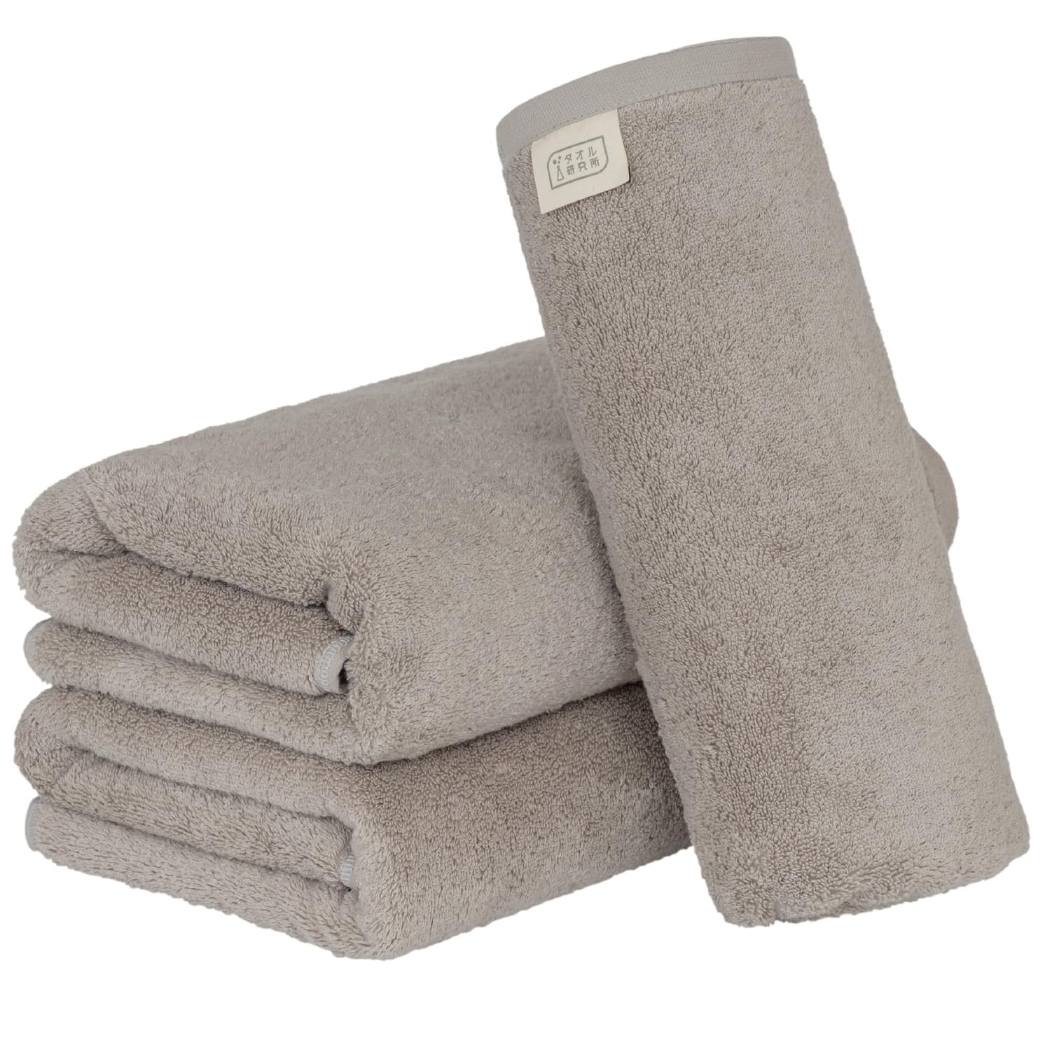 

Towel Laboratory Bath Light Set of JapanTechnology [Volume Rich] #003 Towels, Gray, 3, Hotel-Quality, Thick, Fluffy, High-Breathability, High-Density,