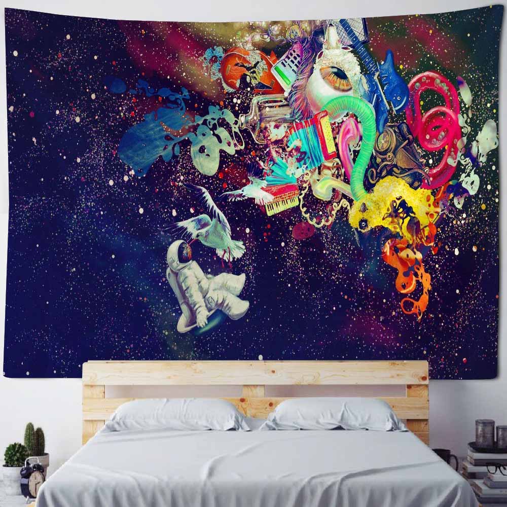 Psychedelic Scene Tapestry Meditation Buddha Chakra Wall Hanging Boho Hippie Witchcraft TAPIZ Sci-Fi Skull Art Room Home Decor
